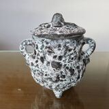 Fat lava tripod flower spike vase