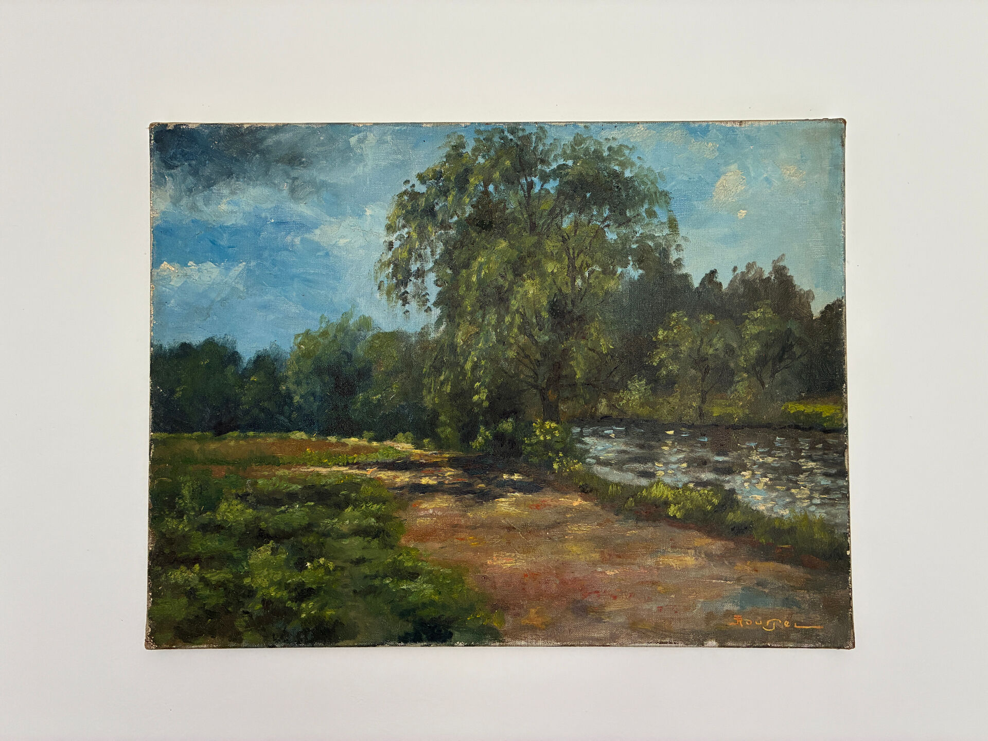 Landscape signed Roussel 20th century