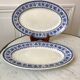 Duo of oval flat terre de fer u&c sarreguemines model "syrah" late nineteenth