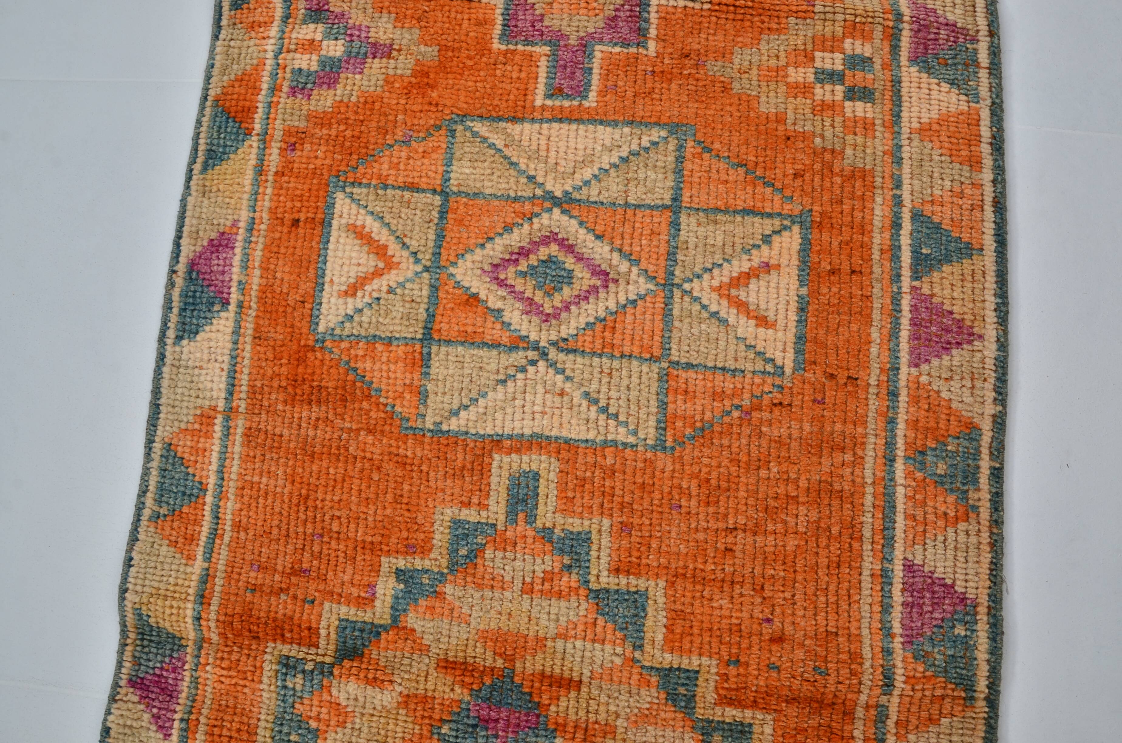 Orange Neutral Vintage Runner Rug sku 2113