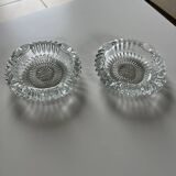 Deux cendriers en cristal français