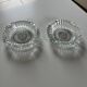 Two French crystal ashtrays