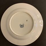 3 marie Louise blue hollow plates made of Saint Amand earthenware
