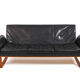 Danish Teak and Black Leather Sofa c.1960