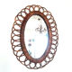 Oval rattan mirror 50 cm circa 1960