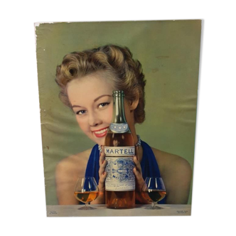 Advertising cardboard - advertising cognac martell - bistrot