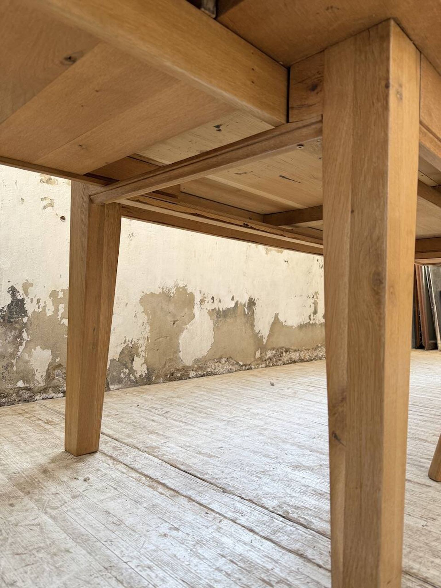 Table de ferme extensible en chêne massif