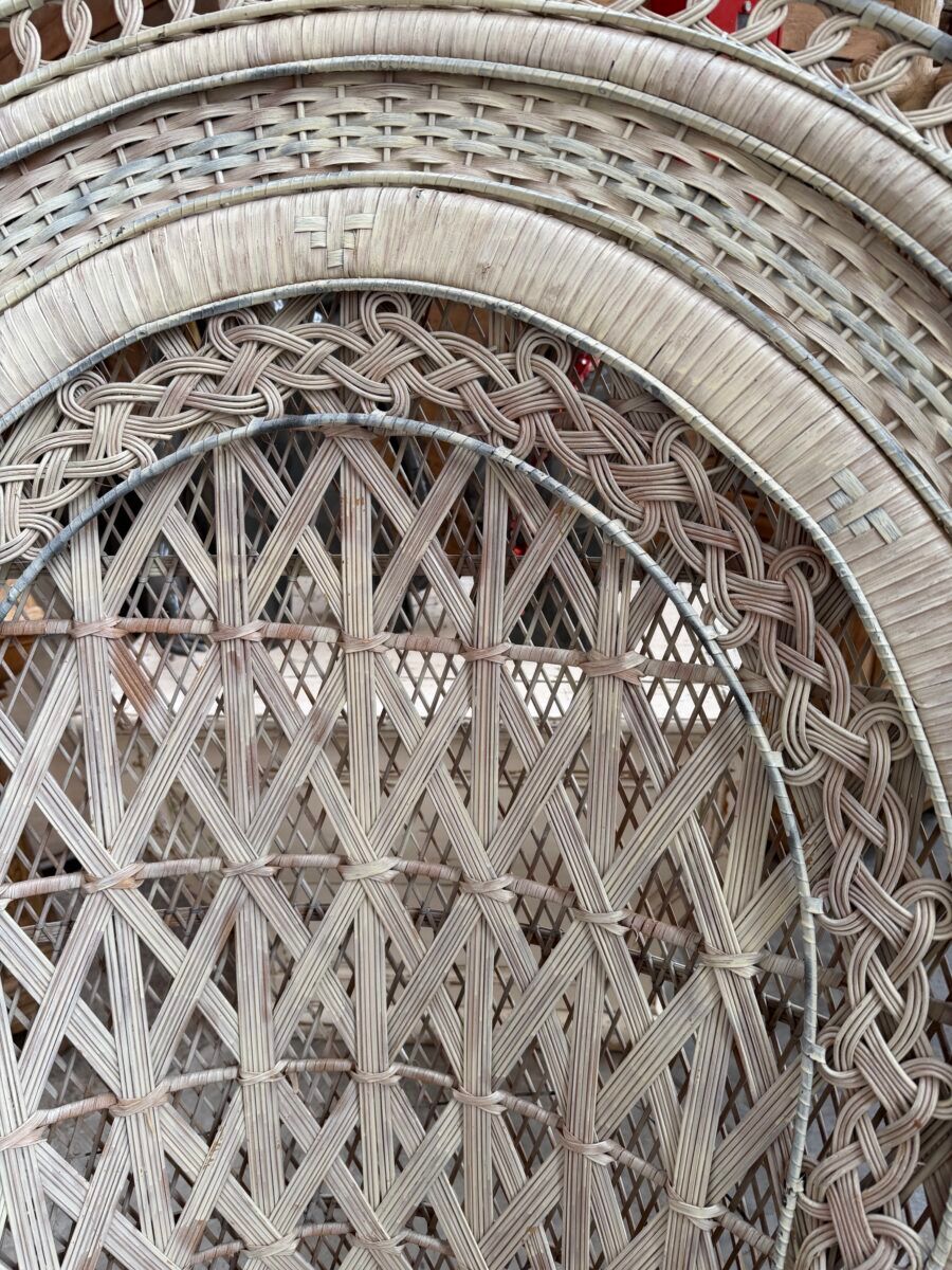 Emmanuelle armchair in wicker and rattan