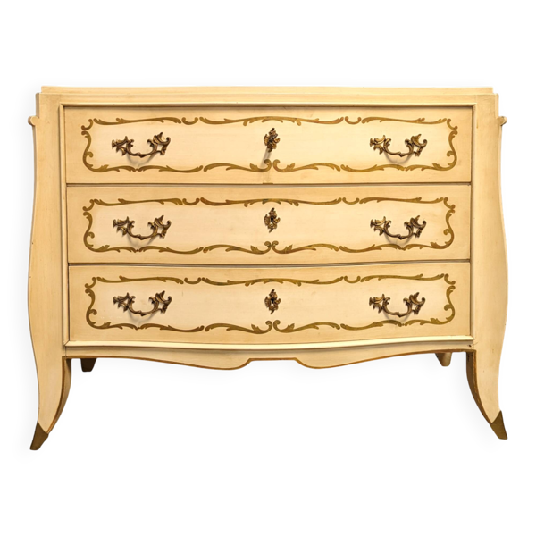 Commode pieds laiton, XXème s.