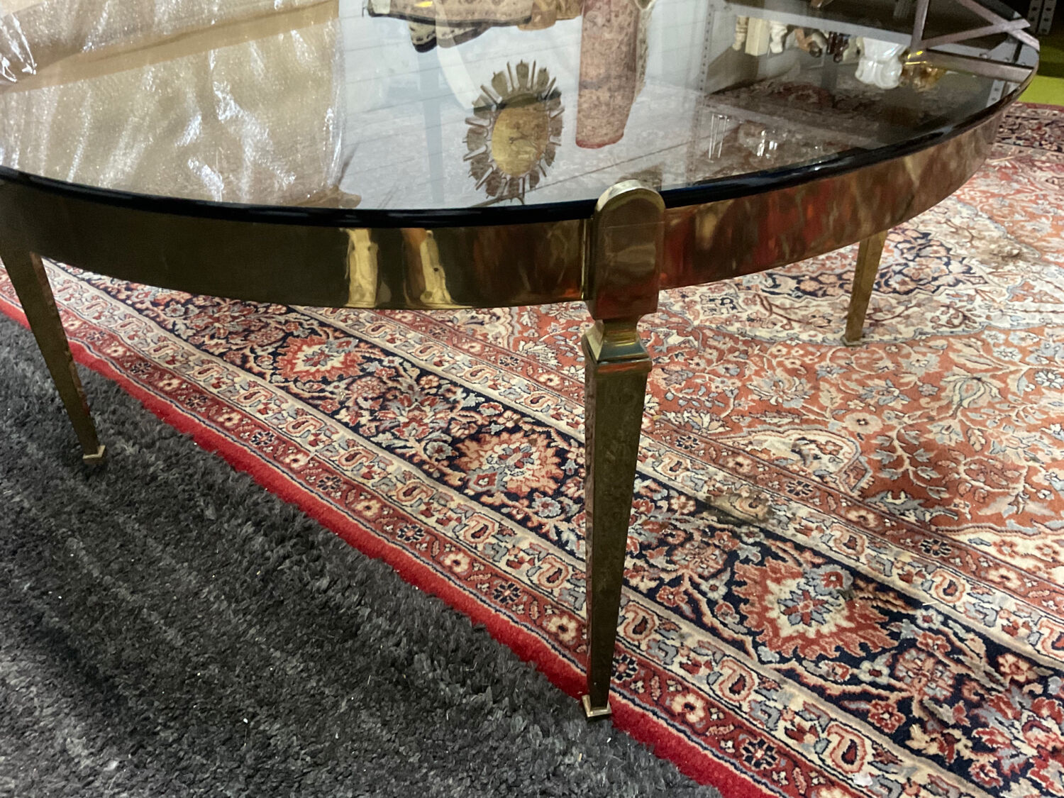 Empire style coffee table in solid bronze