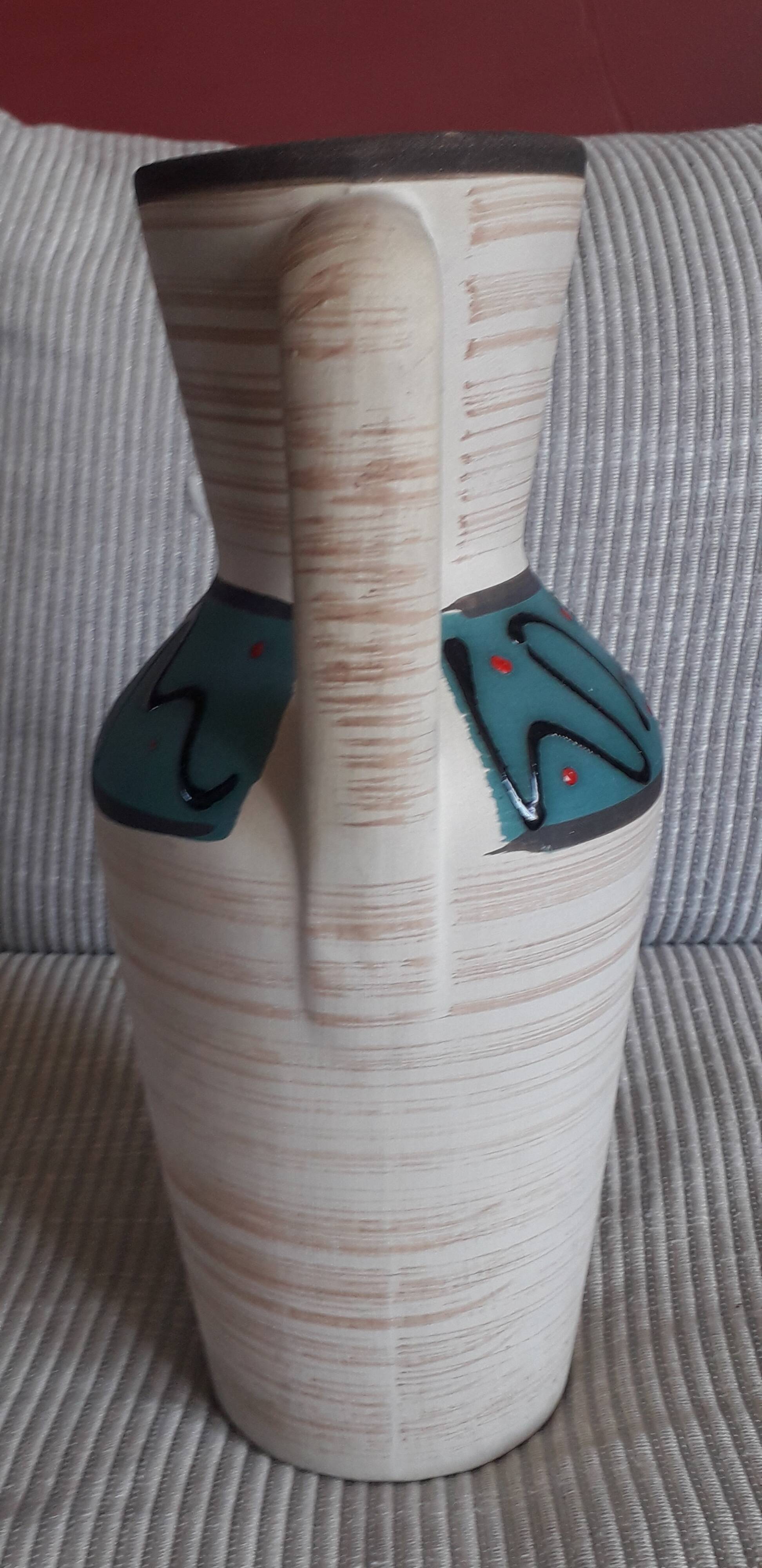 Vintage ceramic vase signed and numbered