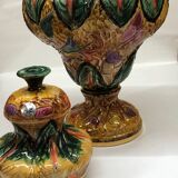 H. Becquet Quaregnon vase in the mastery style with birds of paradise decoration