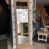 Vintage Art Deco mirror door Izïa solid oak wood