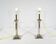 Pair of Electrified Torches in Silver Metal – Mid-19th Century