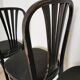 Set of 4 Vintage Black Wooden Dining Chairs: STOL Kamnik, 70s, Yugoslavia