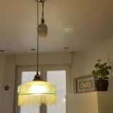 1930s chandelier with glass and tassels