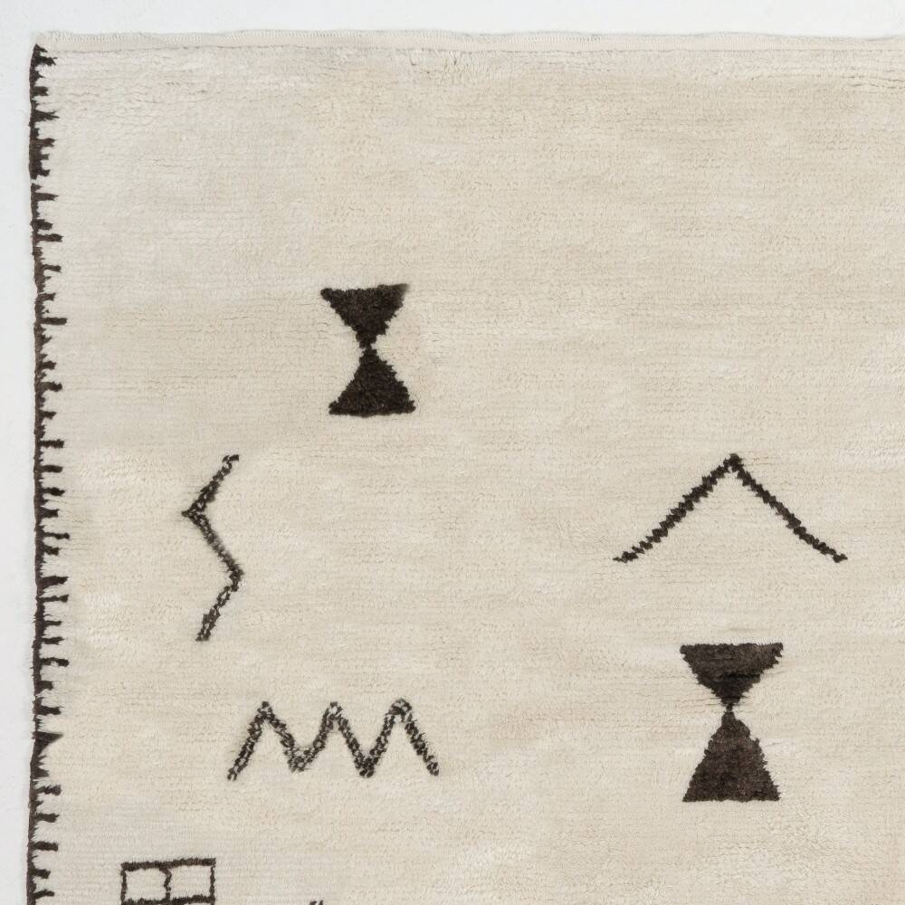 Moroccan Rug, 100% Natural Undyed Wool, Custom Options Available