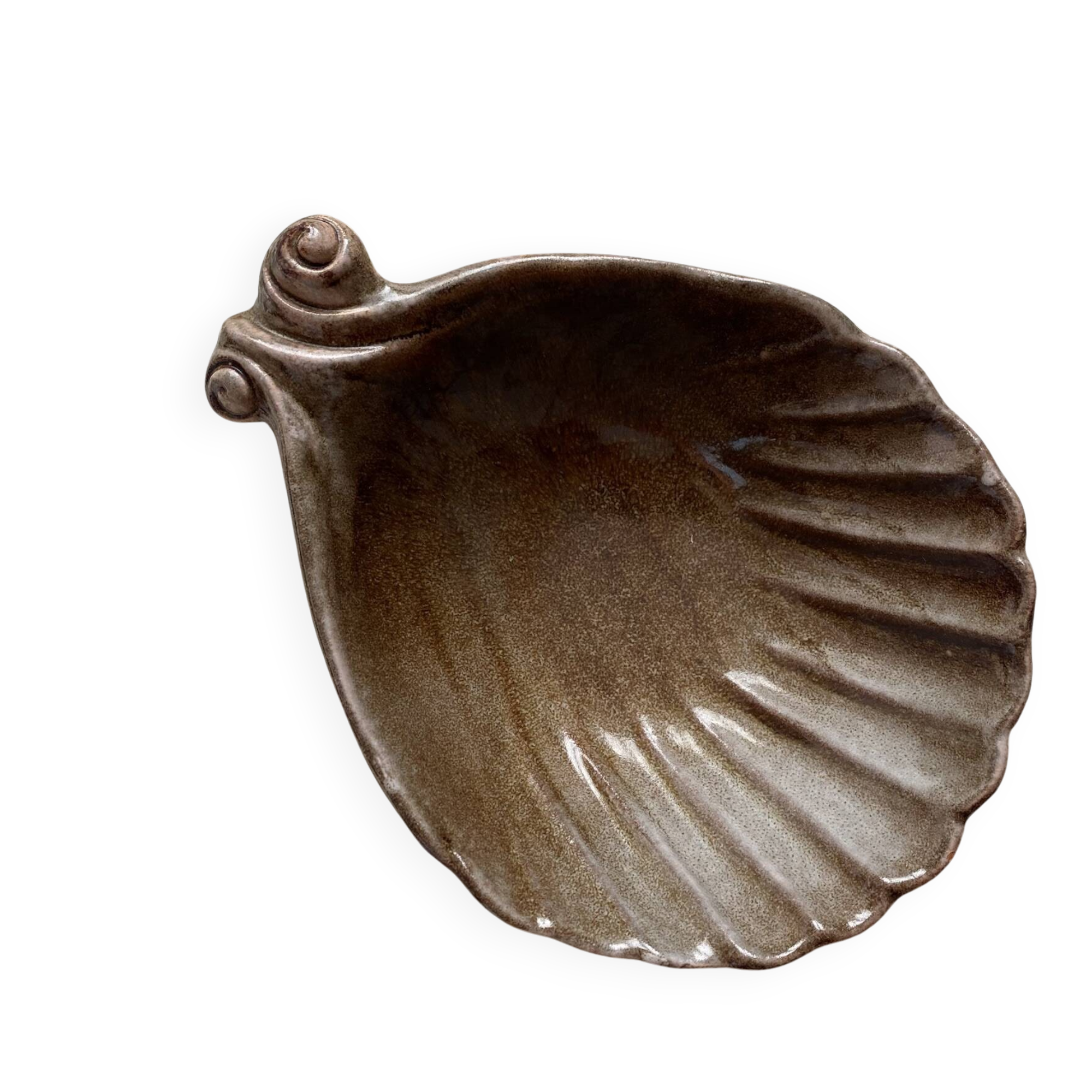 shell-shaped pocket tray in Italian ceramic Partenopee