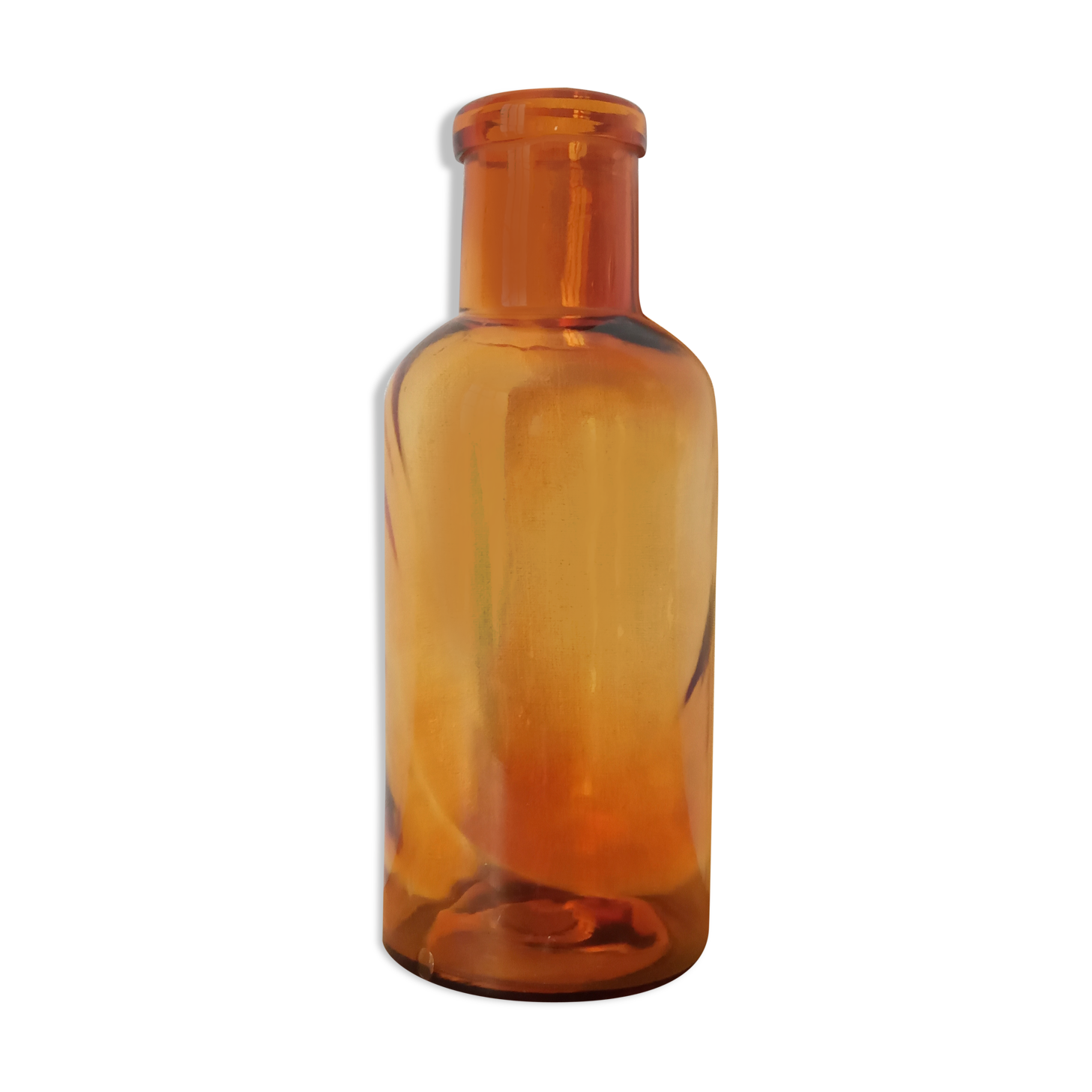 Amber glass pharmacy bottle