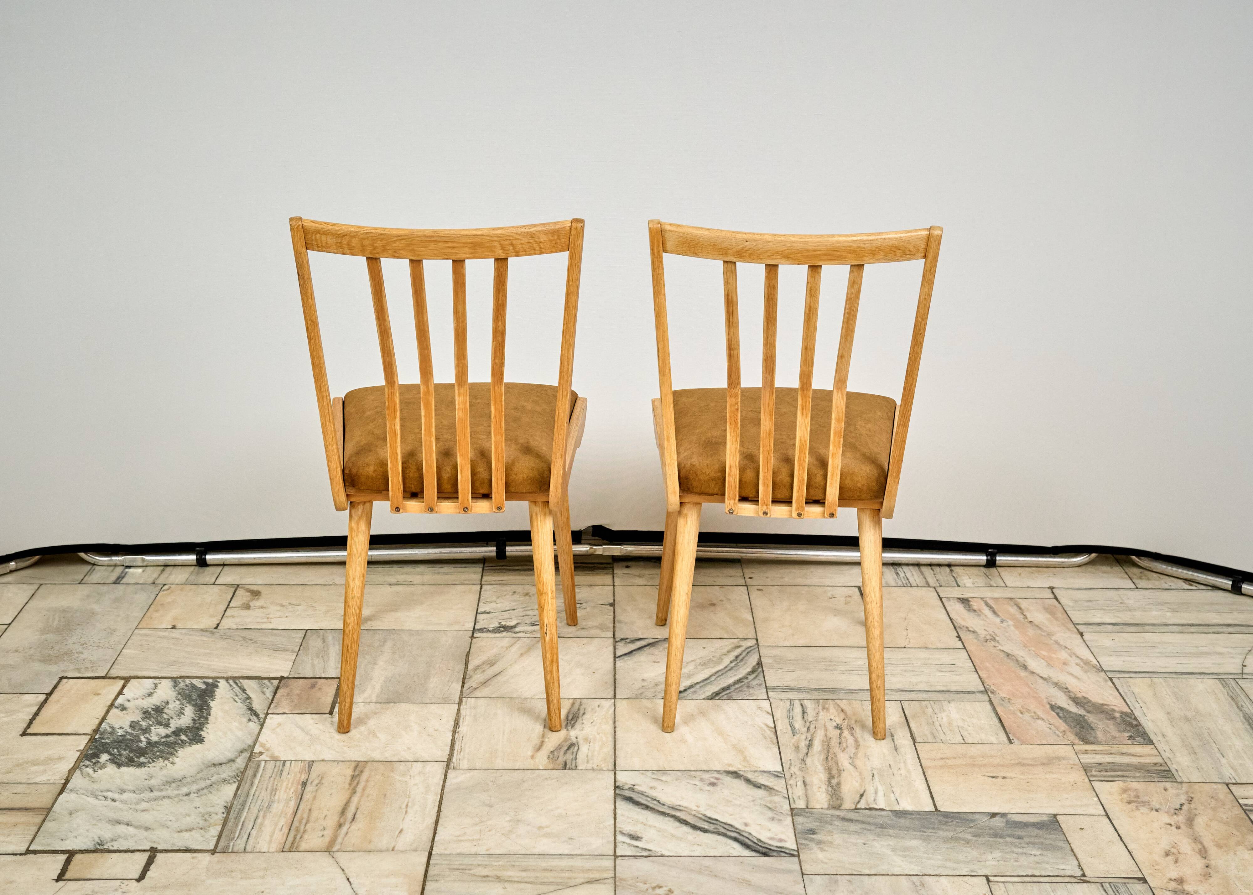 Set of 2 Dining Chairs, 1960s, Czechoslovakia