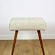 High stool seat boucle beige - round beech legs