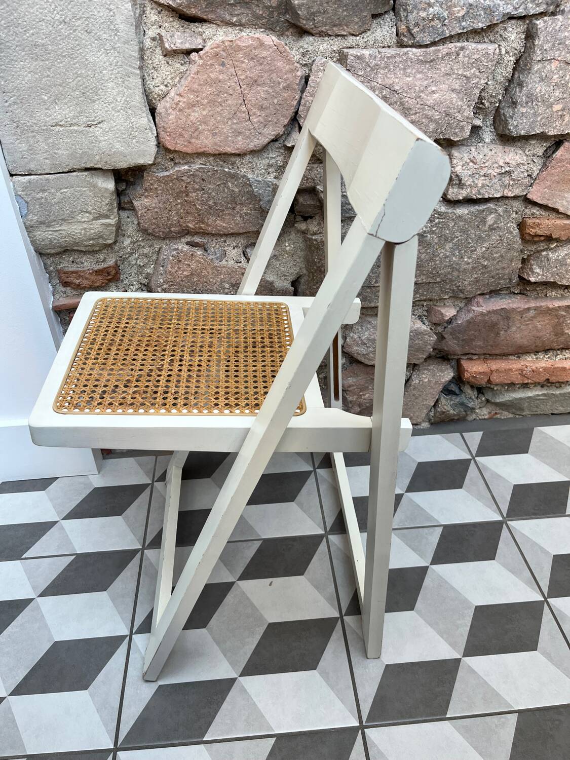 "Trieste" folding cane chair Jacober