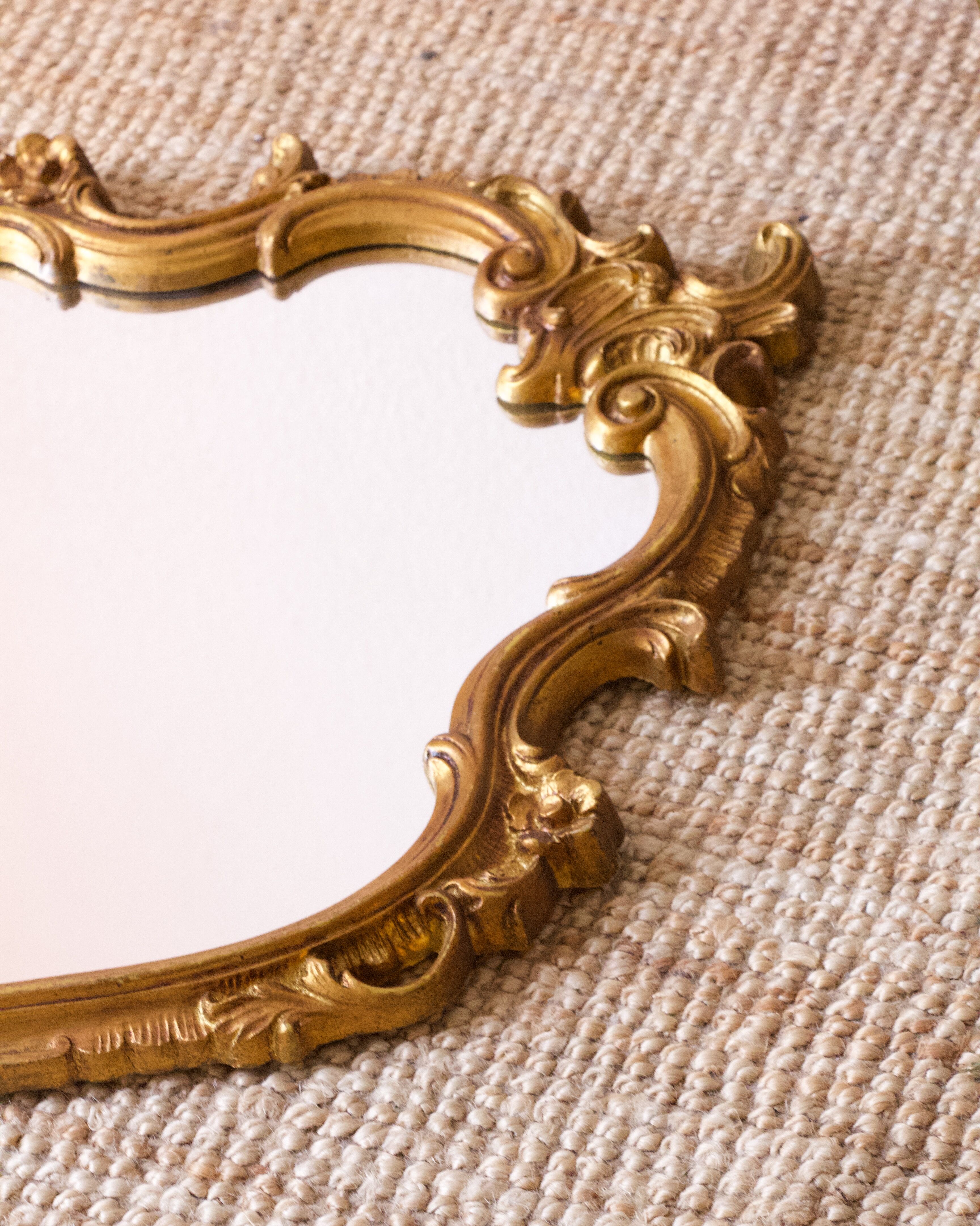 Golden mirror arabesque vintage baroque style