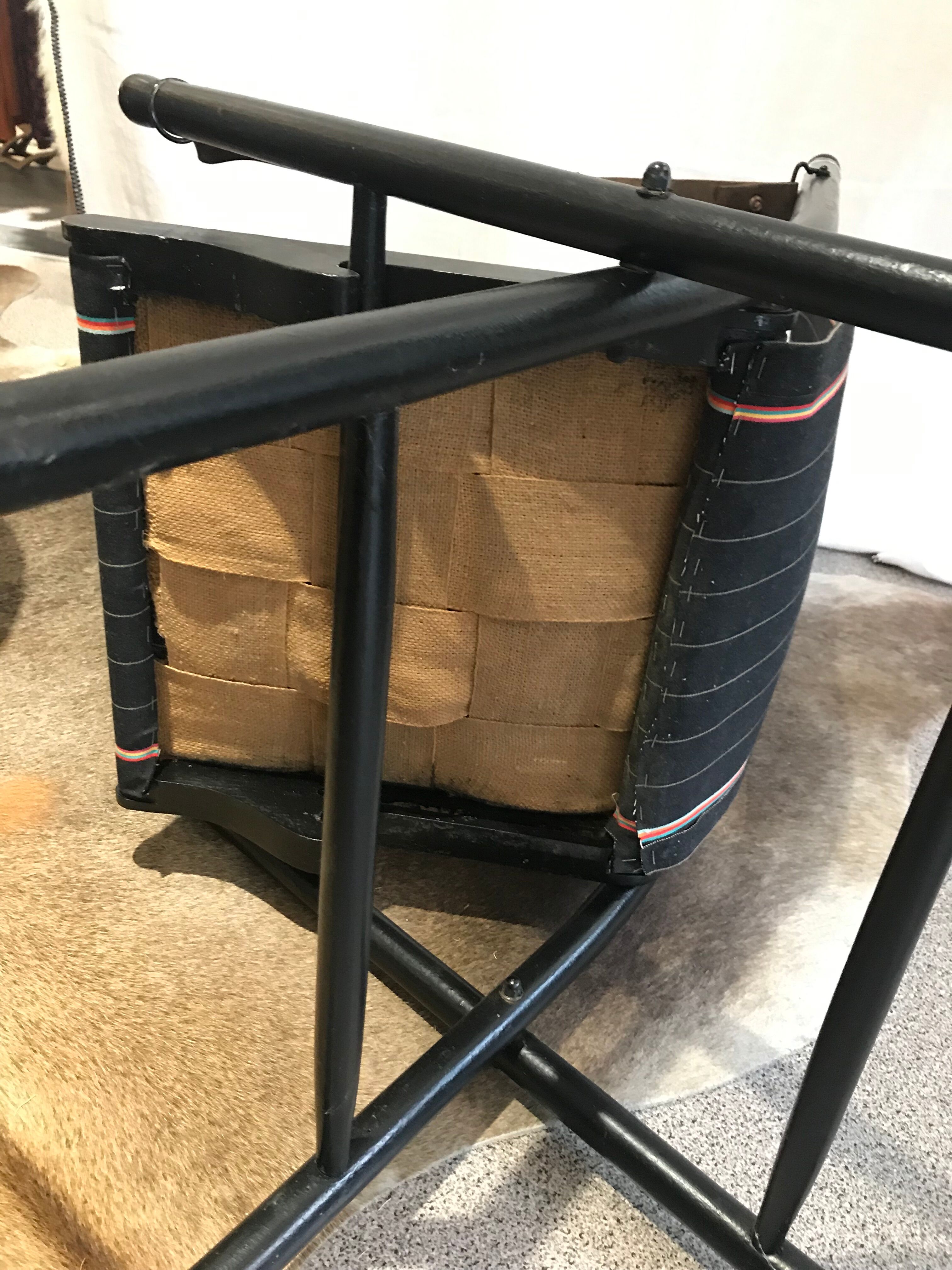 Colonial-style folding armchair