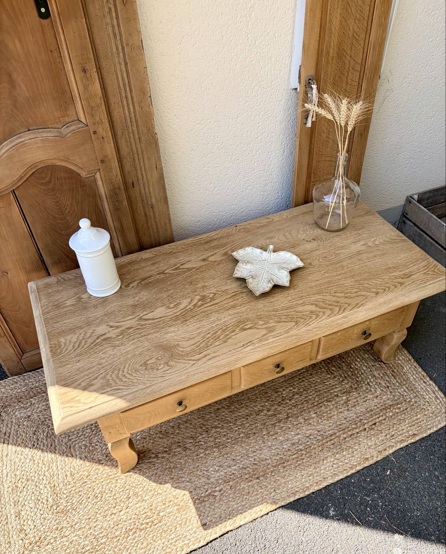 Oak coffee table