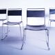 Lot de 4 chaises de salle à manger en cuir Giandomenico Belotti pour Alias