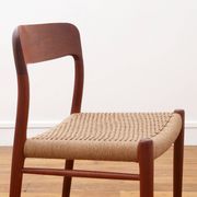 Chaise  Niels Otto Møller -  Corde danoise refaite -  modèle 75