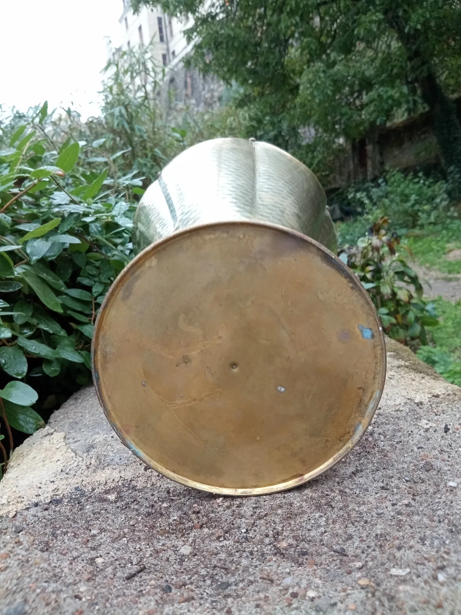 Vintage 1960s brass umbrella stand
