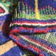 Afghan carpet 80s MOTIF VILLAGE IN PRINTEMPS 85x148cm