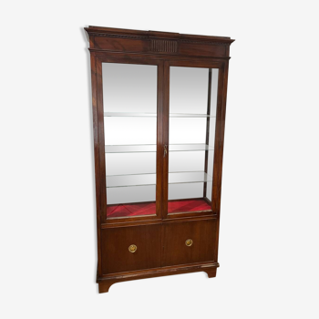 English style mahogany 2-door display case