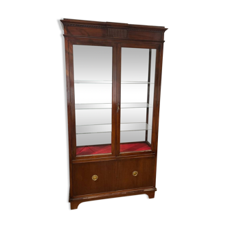 English style mahogany 2-door display case