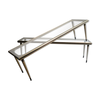 Set of 2 side tables, 1950