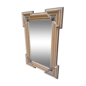 Miroir laqué beige -