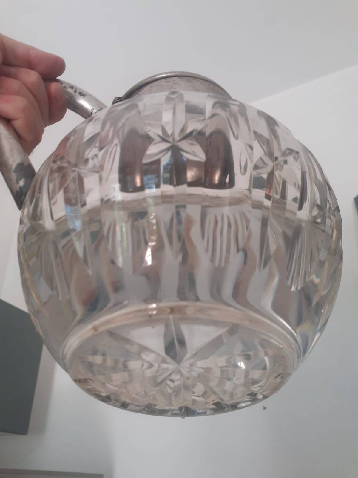 Crystal and Silver Carafe