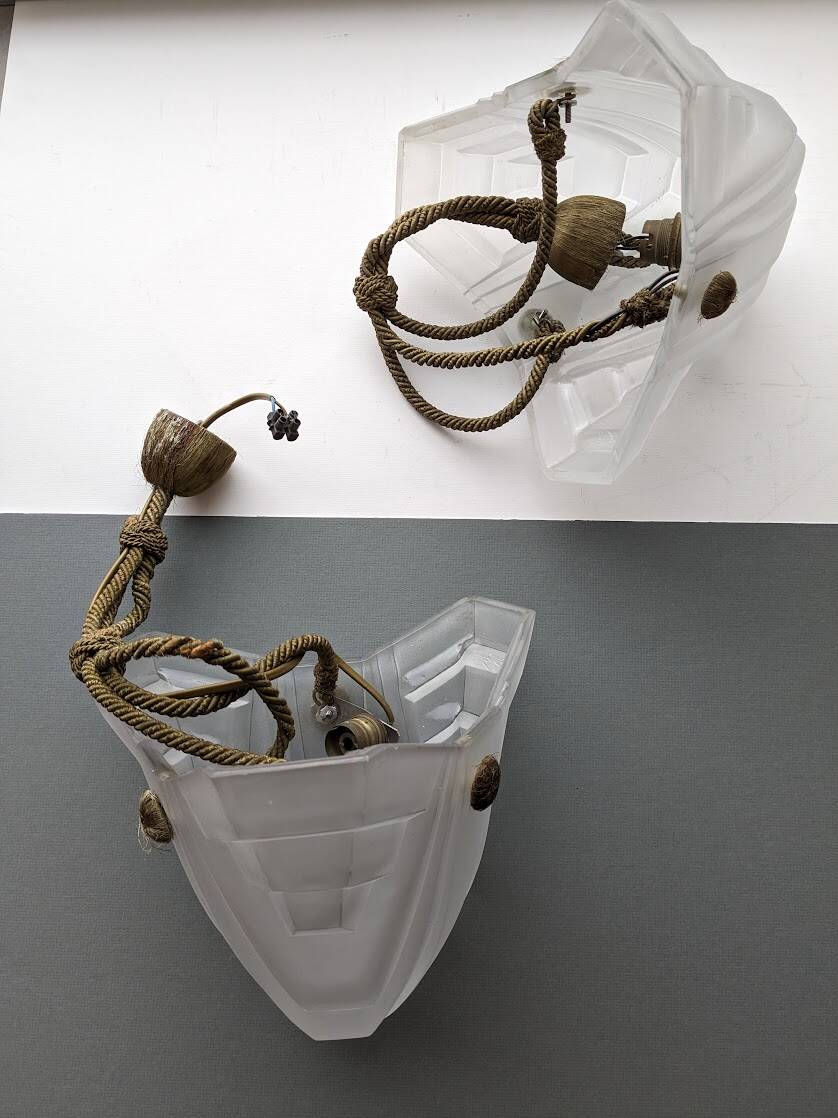 Degué art deco pendant lights