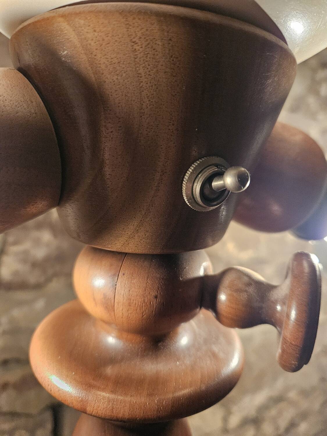 Art Deco turned wood floor lamp 1960