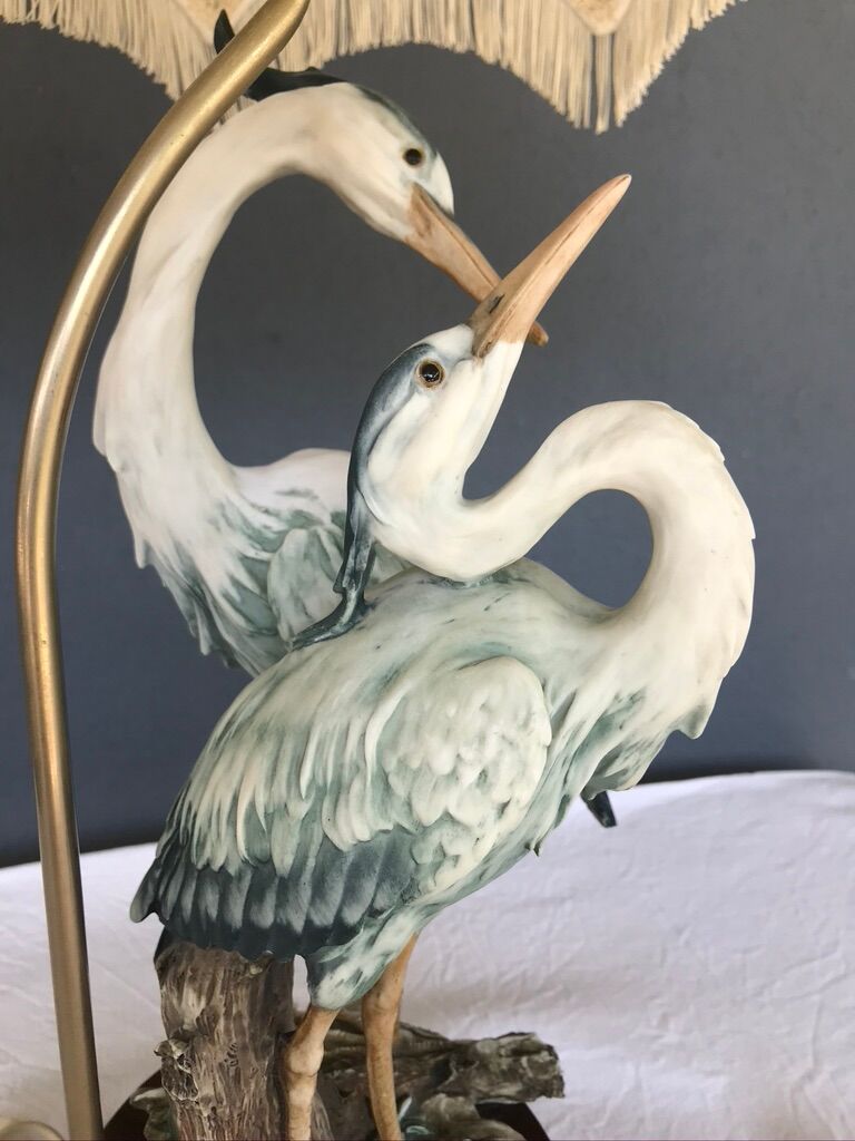 Herons lamp, capodimonte G.Armani 1960/70