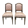 Pair of Louis XVI chairs early 20th in ground beech