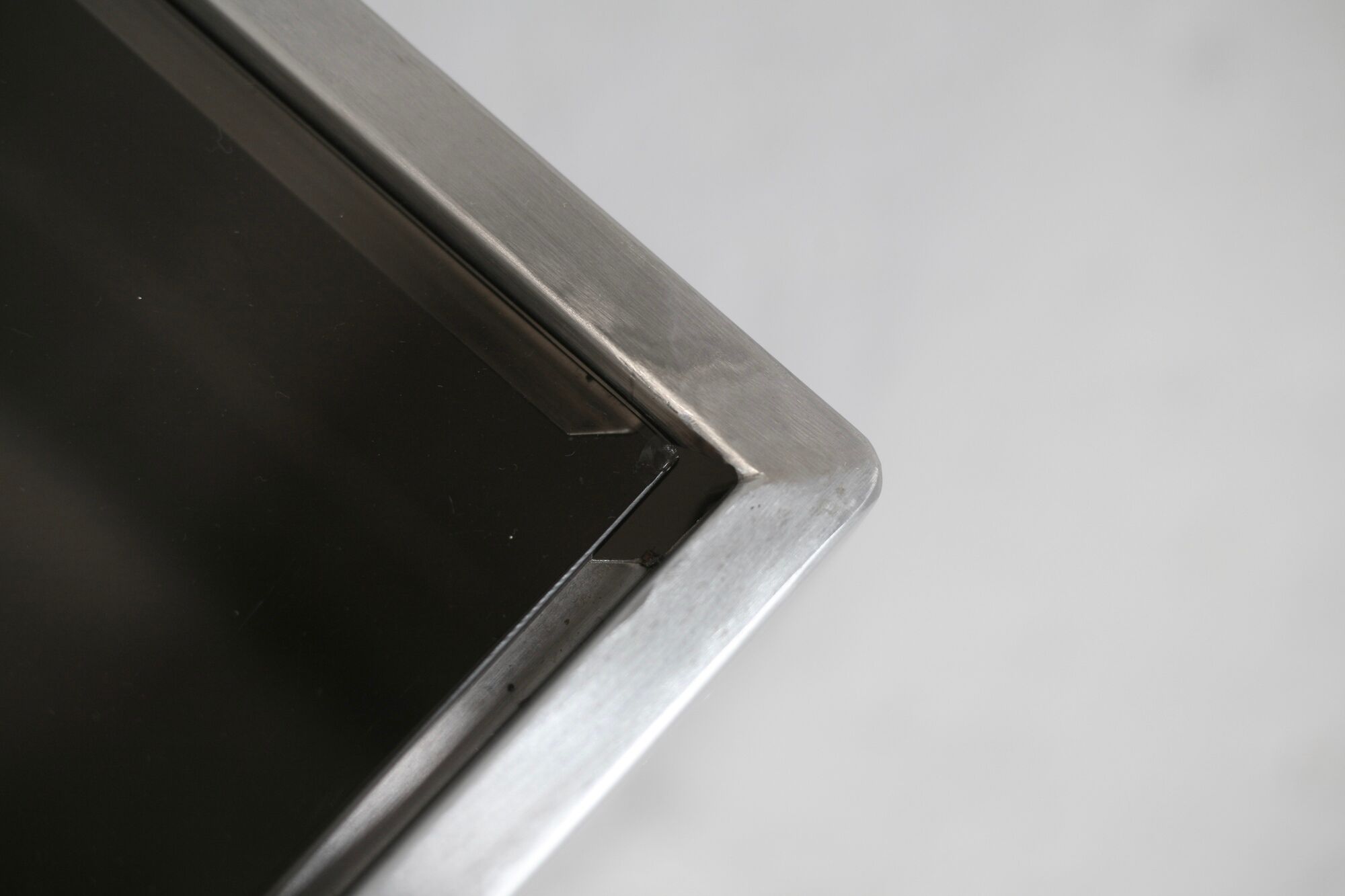 Steel coffee table and smoked glass, France, circa 1970