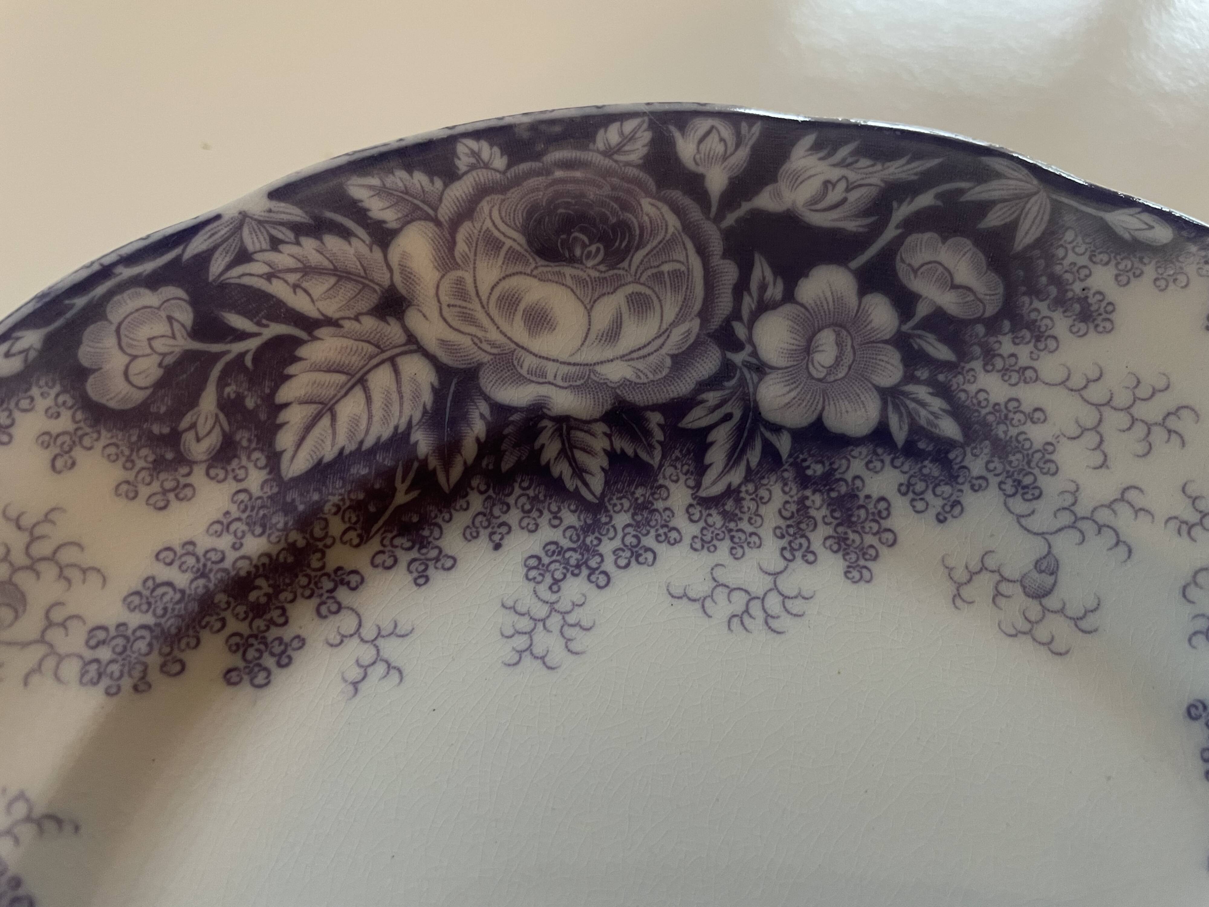 Assiettes dessert Sarreguemines modèle Jardinière XIXEME