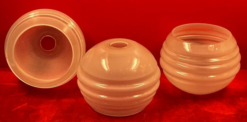 Art Deco, Ceiling lamp, antique lampshade, chandelier ball - set of 3