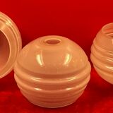 Art Deco, Ceiling lamp, antique lampshade, chandelier ball - set of 3