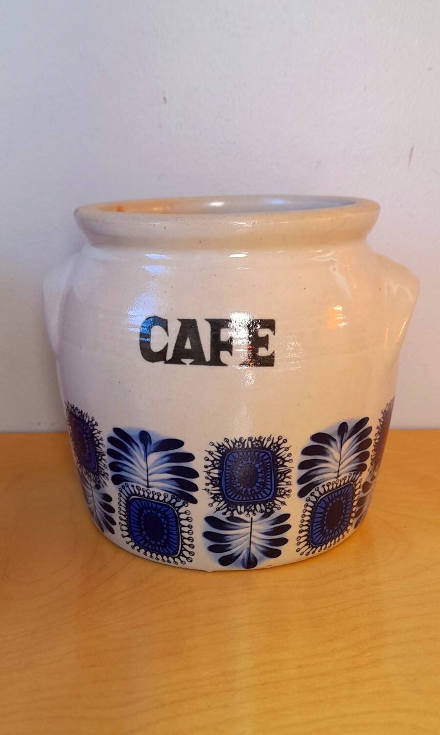 Set of 70s stoneware condiment pots