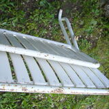 Banc de jardin pliant en métal et bois