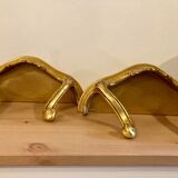 Pair of gilded wall shelves