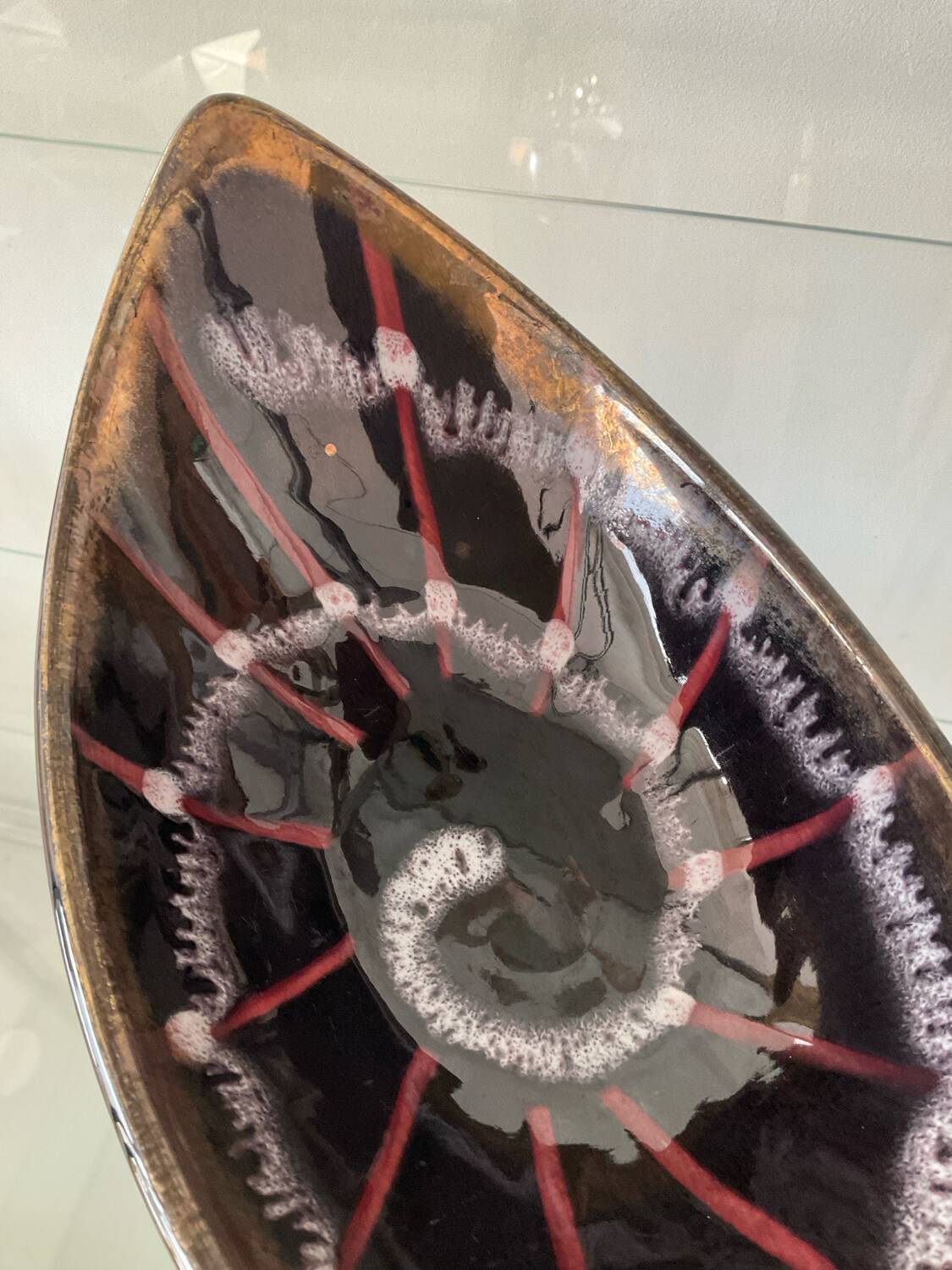 Vintage enamelled ceramic catchall
